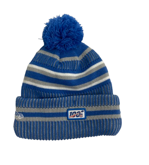 Scott Daly Detroit Lions Team Issued "NFL 100 Year Anniversary" Beanie Hat