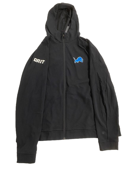 Scott Daly Detroit Lions Player Exclusive "GRIT - TEAM MOTTO" PREMIUM Lululemon Zip-Up Jacket (Size XXL)