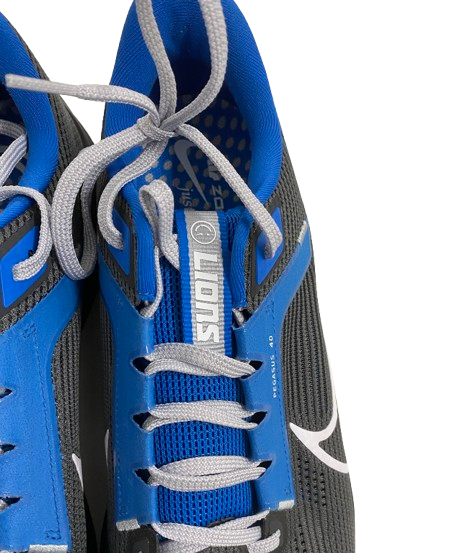 Scott Daly Detroit Lions Team Issued "Nike Pegasus 40" Shoes with Player Tags on Back (Size 14)