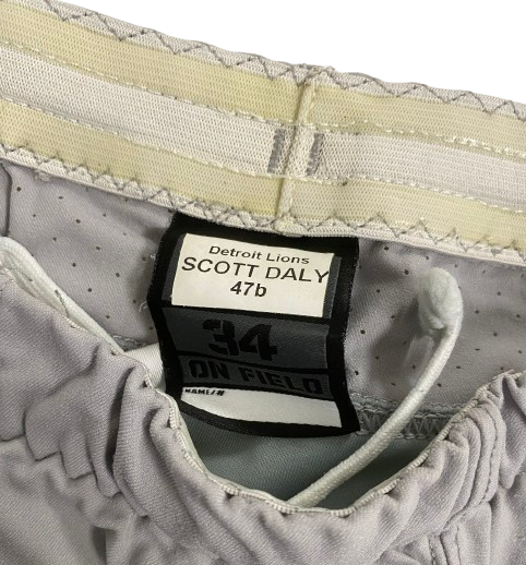 Scott Daly Detroit Lions Player Exclusive Game Worn Pants (Size 34)
