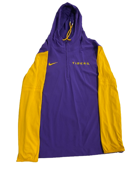 Jyaire Brown LSU Football Player Exclusive Quarter-Zip Jacket (Size M)