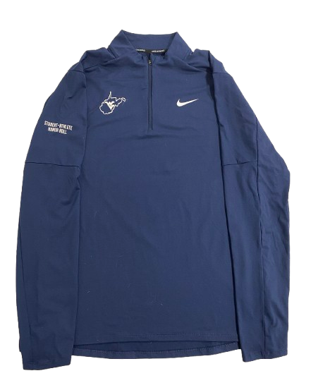 Graeson Malashevich West Virginia Football Player Exclusive "State Outline" Quarter-Zip Pullover (Size L)