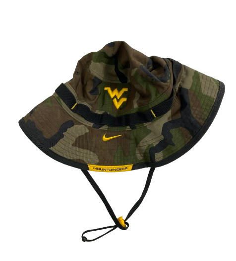 Graeson Malashevich West Virginia Football Team Issued Camo Bucket Hat