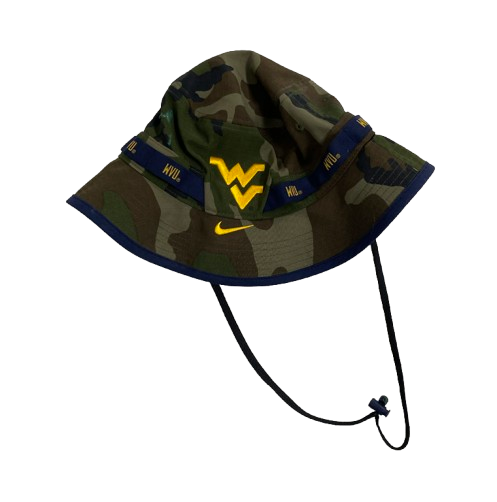 Graeson Malashevich West Virginia Football Team Issued Camo Bucket Hat