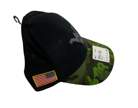 Graeson Malashevich West Virginia Football Team Issued Military Hat with American Flag on Side - New with Tags