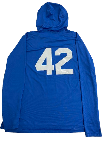 Colby Cox Memphis Football Player Exclusive Pre-Game Warm-Up Performance Hoodie with 