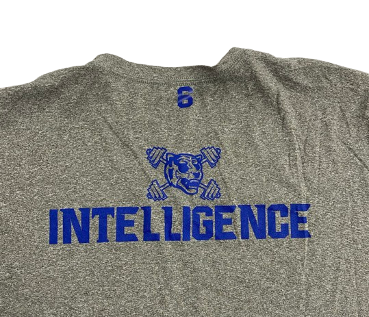 Colby Cox Memphis Football Player Exclusive "INTELLIGENCE" Strength & Conditioning Weight Room Workout Shirt with 