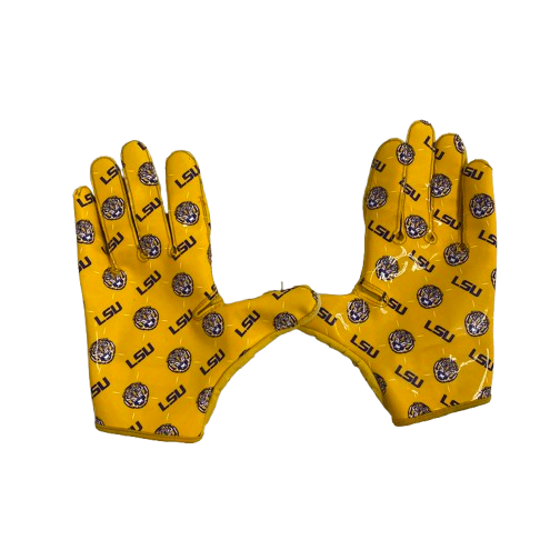 Jyaire Brown LSU Football Player Exclusive Gloves (Size L)