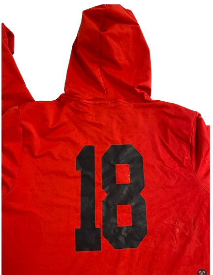 Jyaire Brown Ohio State Football Player Exclusive Pre-Game Warm-Up Sweatshirt with 
