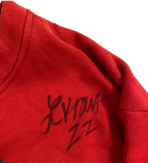 Lindsay Krause Nebraska Volleyball SIGNED Team Issued "GO BIG RED" Crewneck Sweatshirt (Size XL)