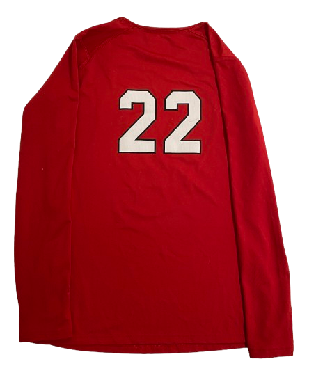 Lindsay Krause Nebraska Volleyball SIGNED Game Worn Jersey (Size LT)