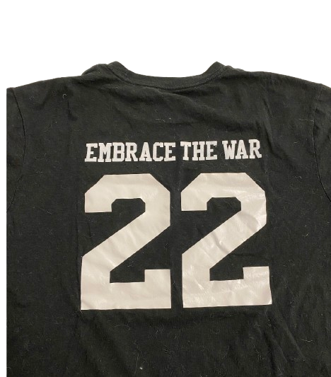 Lindsay Krause Nebraska Volleyball SIGNED Player Exclusive "EMBRACE THE WAR" Practice Shirt with NUMBER ON BACK
