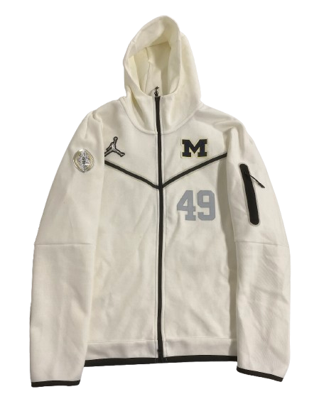 William Wagner Michigan Football Player Exclusive Jordan 2021-2022 College Football Playoff Nike Tech Media Day Jacket with 
