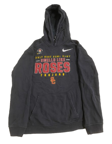 Velus Jones Jr. USC Football Team Issued "2017 Rose Bowl" Sweatshirt (Size L) - USC: 52 / PSU: 49