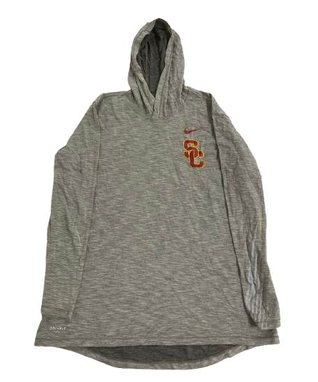 Velus Jones Jr. USC Football Team Issued Performance Hoodie (Size L)