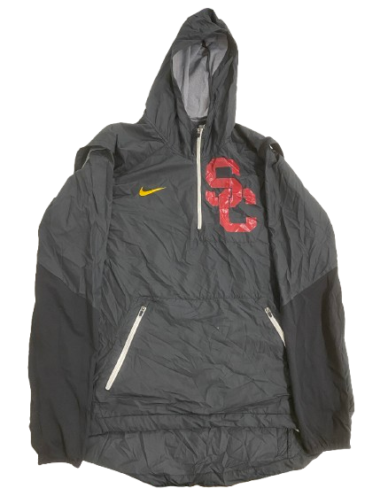 Velus Jones Jr. USC Football Team Issued Quarter-Zip Windbreaker Jacket (Size XL)