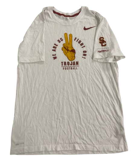 Velus Jones Jr. USC Football Player Exclusive Workout Shirt (Size L)