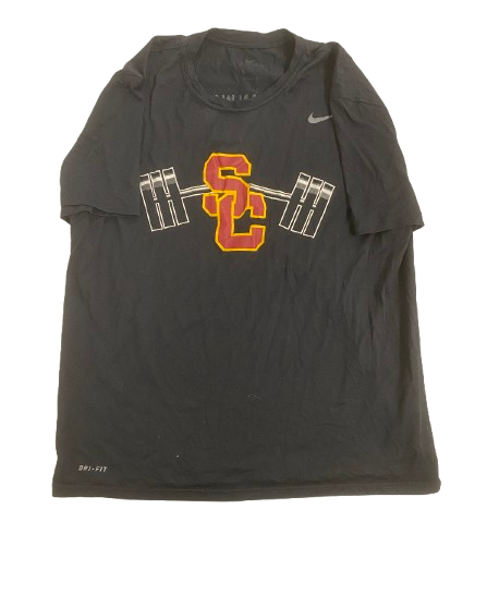 Velus Jones Jr. USC Football Player Exclusive "TROJAN WAY" Strength & Conditioning Weight Room Workout Shirt with 