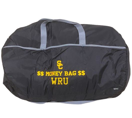 Velus Jones Jr. USC Football Player Exclusive "$$ MONEY BAG $$ WRU" Large Travel Duffel Bag *RARE*