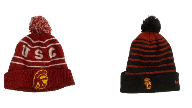 Velus Jones Jr. USC Football Team Issued Set of (2) Beanie Hats