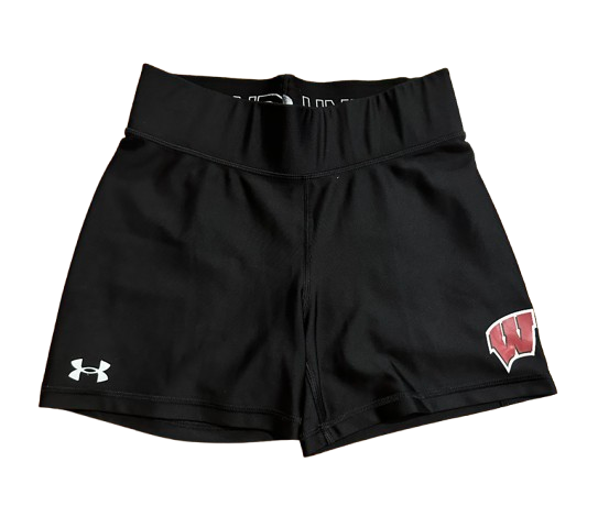 CC Crawford Wisconsin Volleyball Player Exclusive Spandex Shorts (Size M)