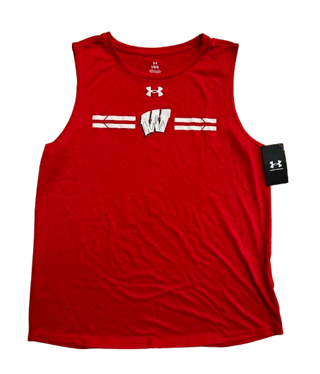CC Crawford Wisconsin Volleyball SIGNED Team Issued Workout Tank (Size L)