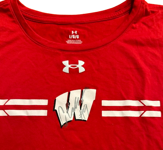 CC Crawford Wisconsin Volleyball SIGNED Team Issued Workout Tank (Size L)