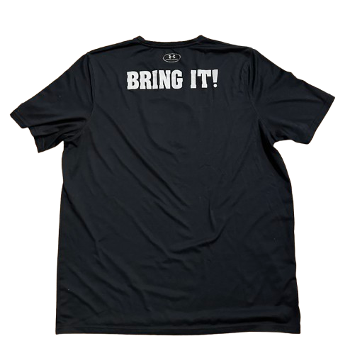 CC Crawford Wisconsin Volleyball SIGNED Player Exclusive "BRING IT" Practice Shirt (Size L)
