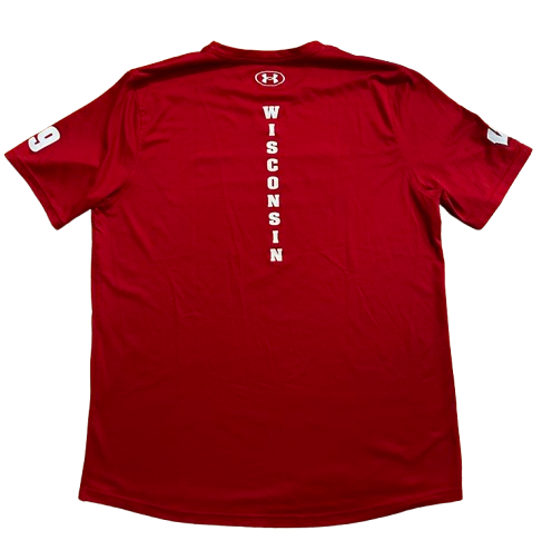 CC Crawford Wisconsin Volleyball SIGNED Player Exclusive Practice Shirt with 