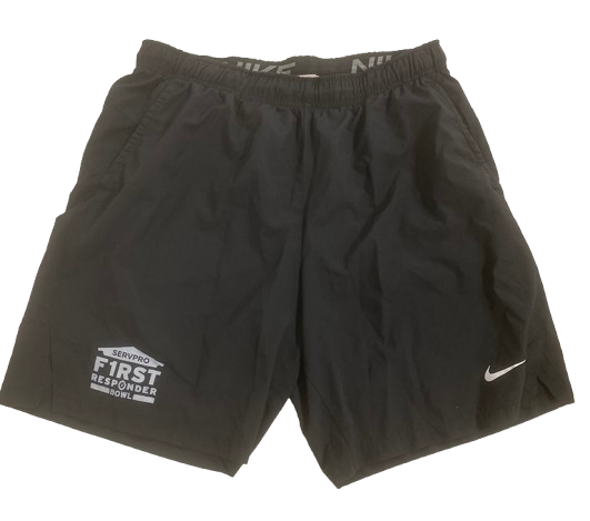 Colby Cox Memphis Football Player Exclusive "First Responder Bowl" Workout Shorts (Size XL)
