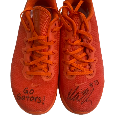 Elli McKissock Florida Volleyball Team Issued SIGNED & INSCRIBED "GO GATORS!" Practice Worn Shoes (Size 6.5)