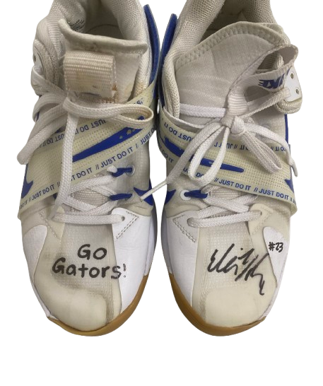 Elli McKissock Florida Volleyball Team Issued SIGNED & INSCRIBED "GO GATORS!" Game Worn Shoes (Size 6)