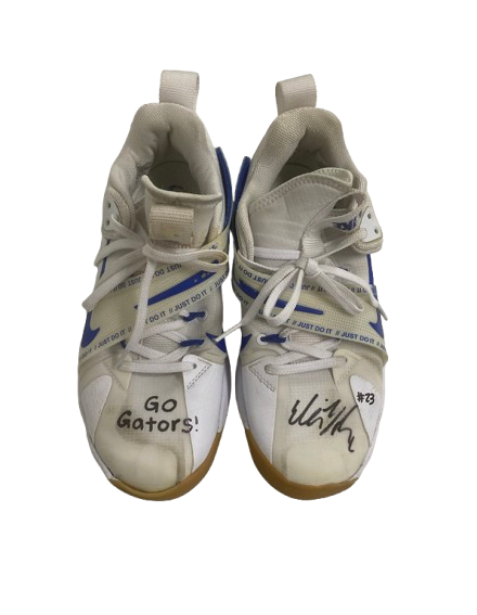 Elli McKissock Florida Volleyball Team Issued SIGNED & INSCRIBED "GO GATORS!" Game Worn Shoes (Size 6)