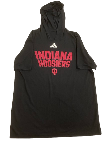 Gabe Cupps Indiana Basketball Player Exclusive Short Sleeve Performance Hoodie (Size L)