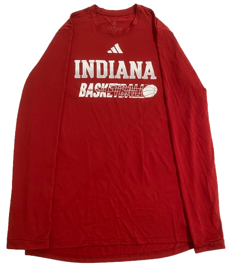 Gabe Cupps Indiana Basketball Player Exclusive Long Sleeve Shirt (Size LT)