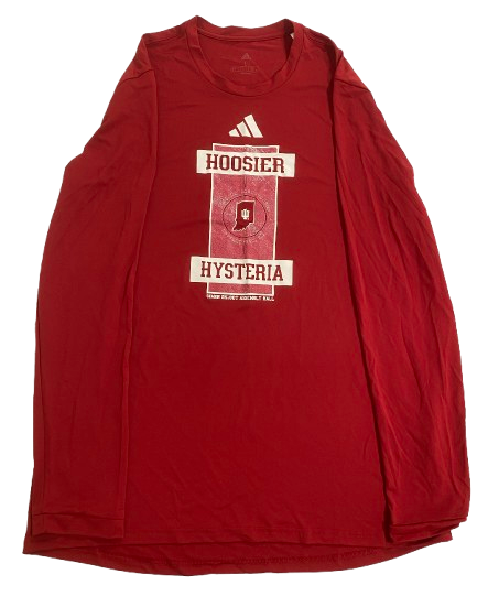 Gabe Cupps Indiana Basketball Player Exclusive "HOOSIER HYSTERIA" Long Sleeve Shirt (Size L)