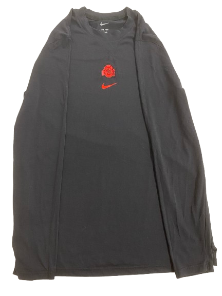 Micah Parrish Ohio State Basketball Team Issued Long Sleeve Shirt (Size LT)