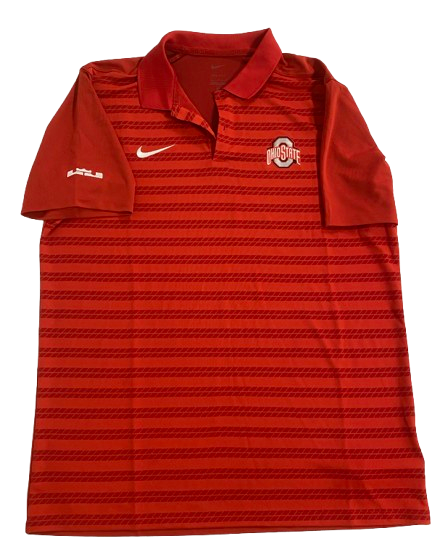 Micah Parrish Ohio State Basketball Player Exclusive Polo Shirt with LeBron Logo (Size L)