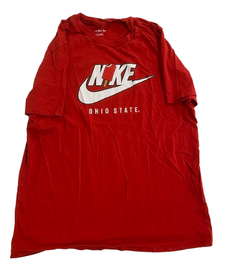 Micah Parrish Ohio State Basketball Team Issued "Dorm Pack" Workout Shirt (Size L)