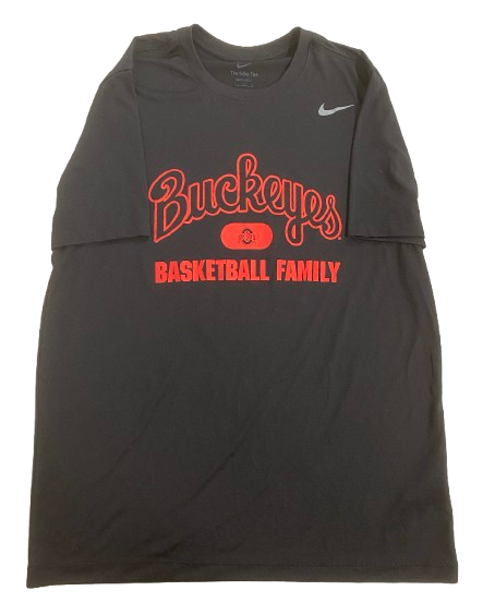 Micah Parrish Ohio State Basketball Player Exclusive "BUCKEYES BASKETBALL FAMILY" Workout Shirt (Size L)