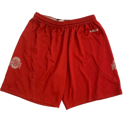 Micah Parrish Ohio State Basketball Player Exclusive Practice Shorts with LeBron Logo (Size L)