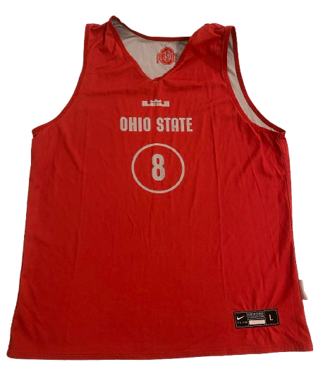 Micah Parrish Ohio State Basketball Player Exclusive Reversible Practice Jersey with LeBron Logo (Size L)