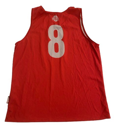 Micah Parrish Ohio State Basketball Player Exclusive Reversible Practice Jersey with LeBron Logo (Size L)