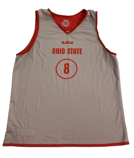 Micah Parrish Ohio State Basketball Player Exclusive Reversible Practice Jersey with LeBron Logo (Size L)