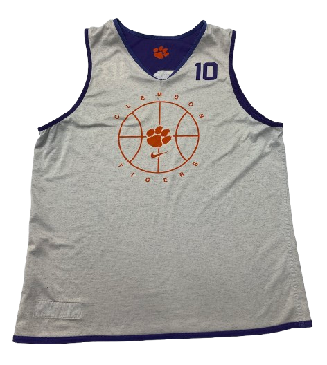 Myles Foster Clemson Basketball Player Exclusive Reversible Practice Jersey (Size L)