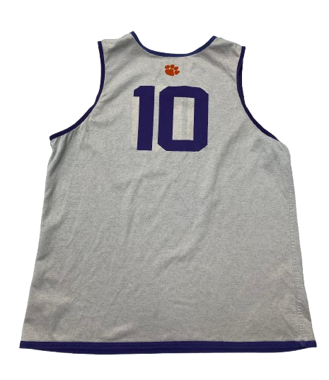 Myles Foster Clemson Basketball Player Exclusive Reversible Practice Jersey (Size L)