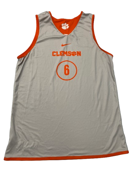 Myles Foster Clemson Basketball Player Exclusive Reversible Practice Jersey (Size L)