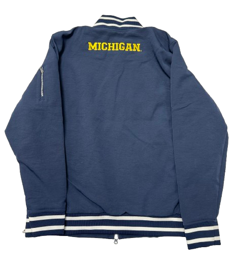 Justin Pippen Michigan Basketball Team Issued Premium Jacket with "MICHIGAN" on Back (Size L)