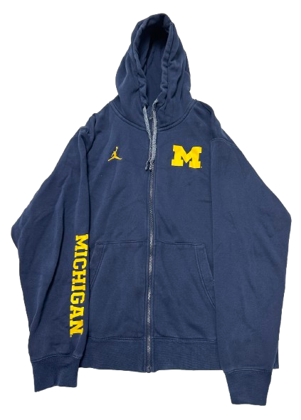 Justin Pippen Michigan Basketball Team Issued Zip-Up Jacket (Size XL)