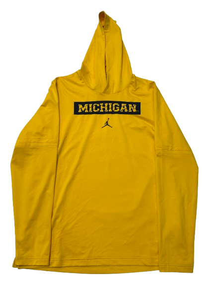 Justin Pippen Michigan Basketball Team Issued Performance Hoodie (Size L)